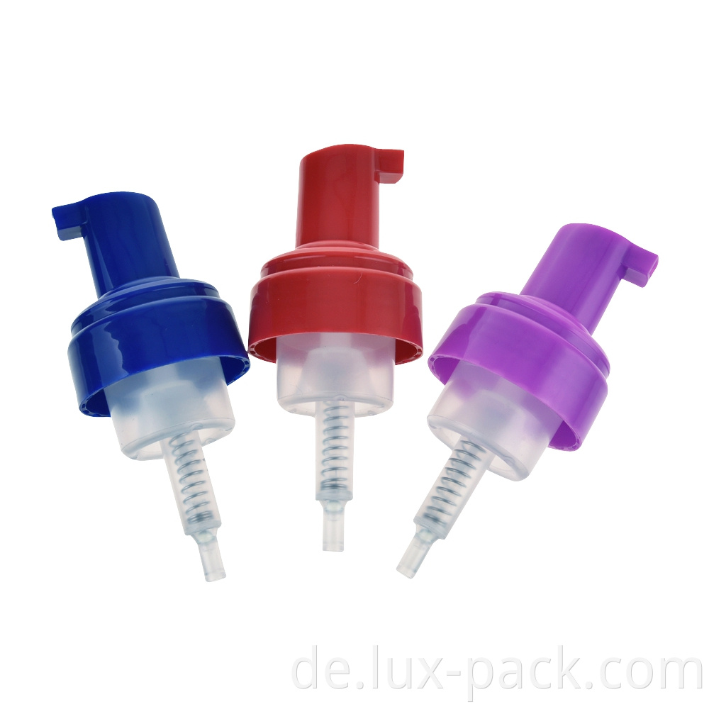 Seifenflaschenschaumdüse farbige Kunststoffpumpe Kopfschaumlotion Pumpe